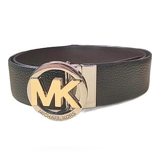 Michael Kors Reversible Logo Belt Leather Black, Brown M/L